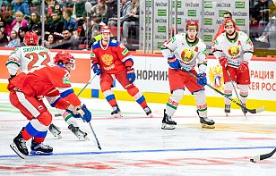 Беларусь выиграла первый период, но уступила «России 25» в Туле в матче «Лиги Ставок. Большого тура сборной»